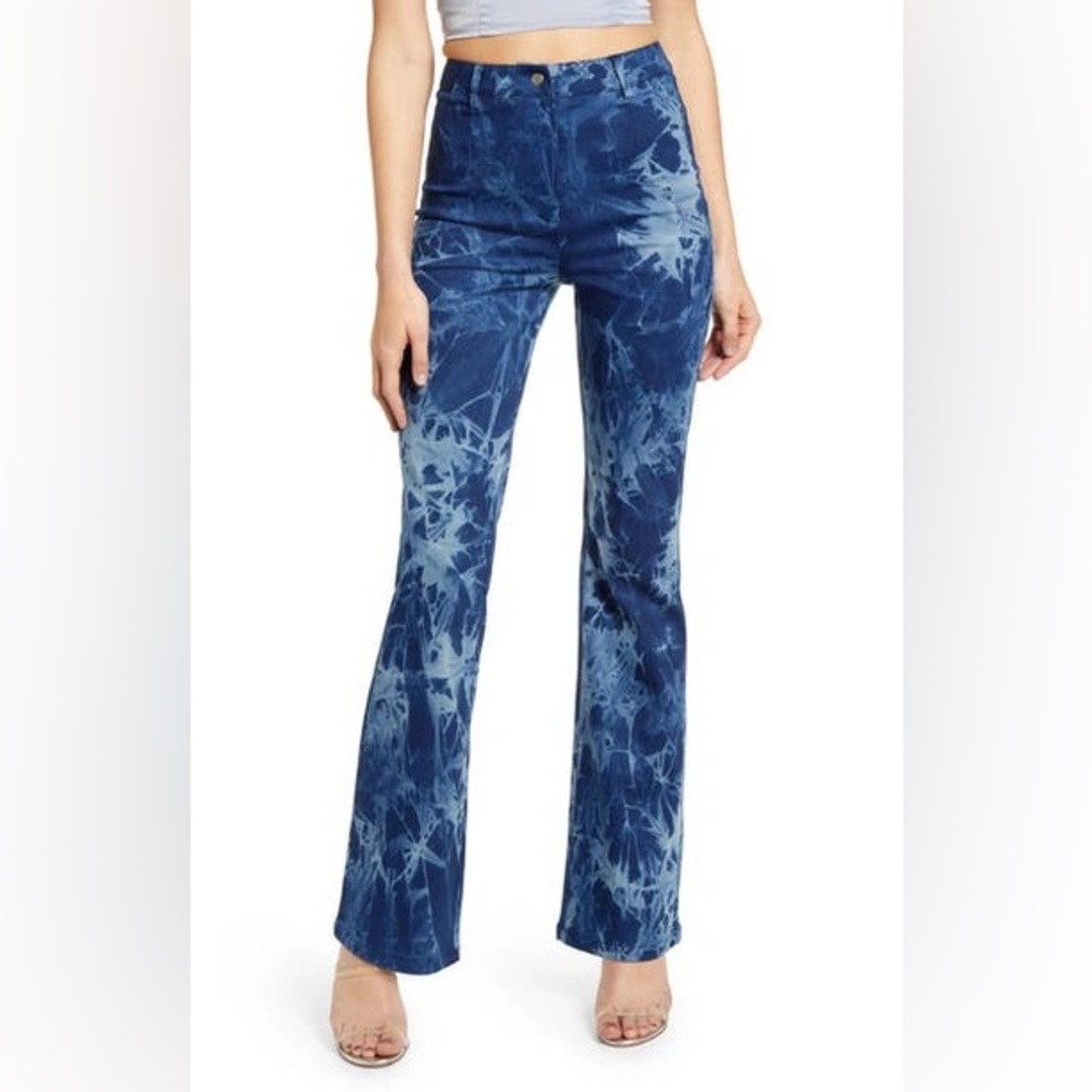 Tiger Mist Aster Flare Jeans women’s size medium bleach tie dye retro